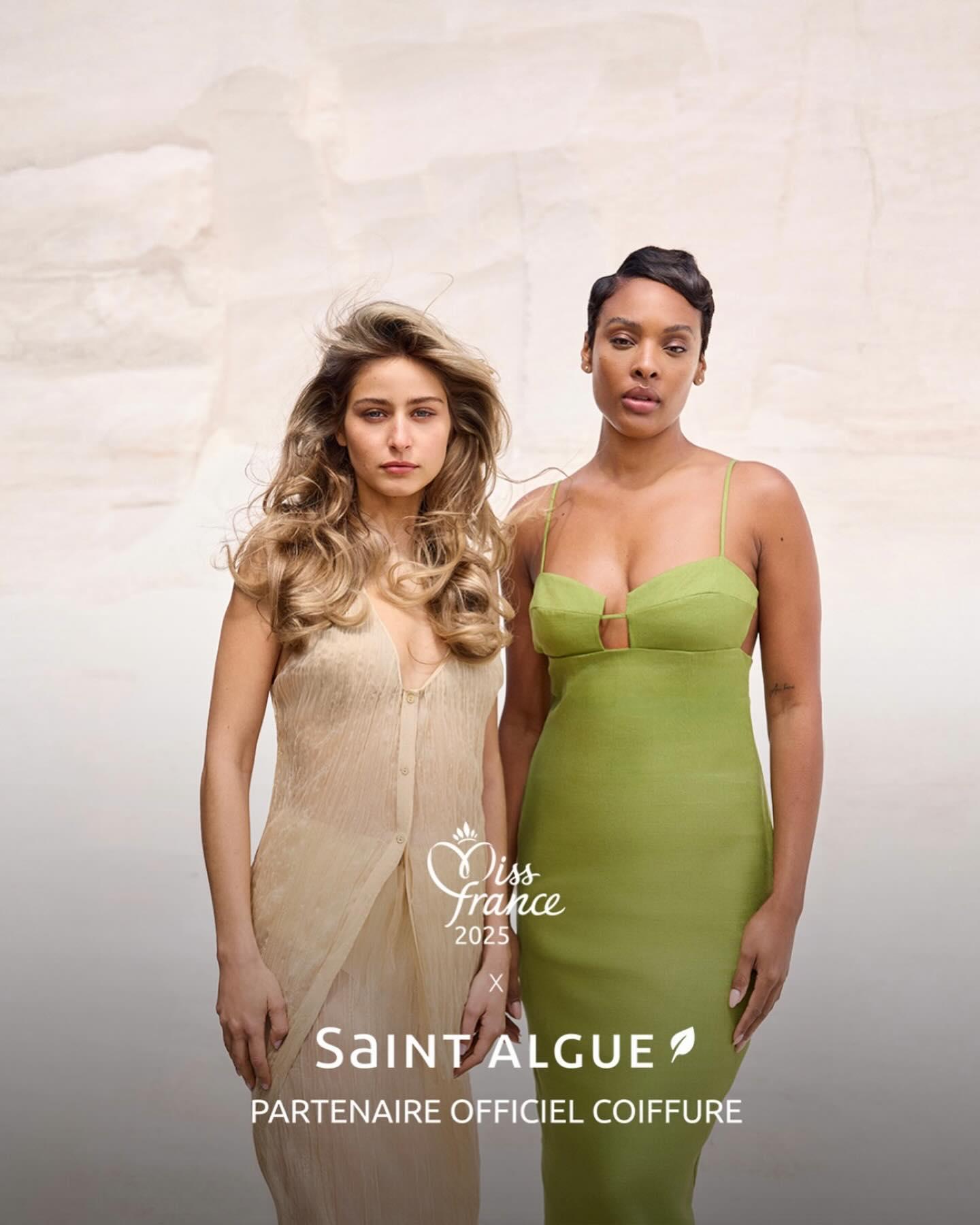 🌿 ANGÉLIQUE ANGARNI-FILOPON, MISS FRANCE 2025 & STELLA VANGIONI, 2e DAUPHINE X SAINT ALGUE🌿  
 s’unit à @angeliqueaf_off, Miss France 2025, et à @stellavangioni, 2e Dauphine, pour une collection capsule qui réaffirme le partenariat historique entre Miss France et Saint Algue, partenaire officiel coiffure depuis 1989.

Découvrez ces visuels photographiés dans un décor minimaliste blanc et composé de paysages bruts dans tous nos salons Saint Algue !