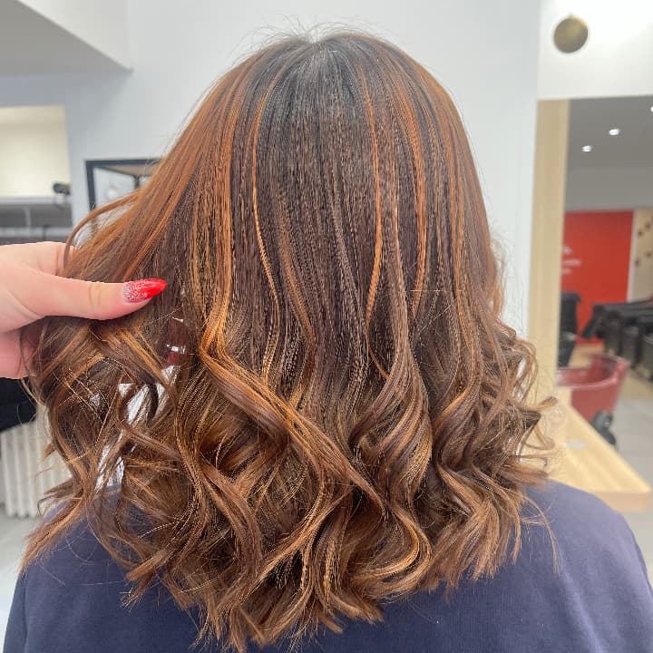 Balayage cuivré