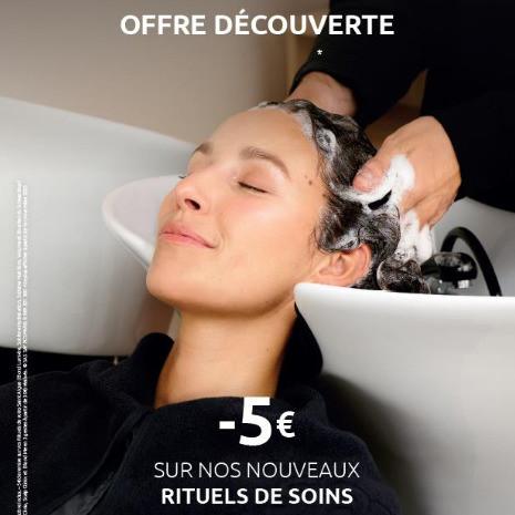Du 1er au 31 octobre, offre découverte, -5 € sur les nouveaux rituels soins